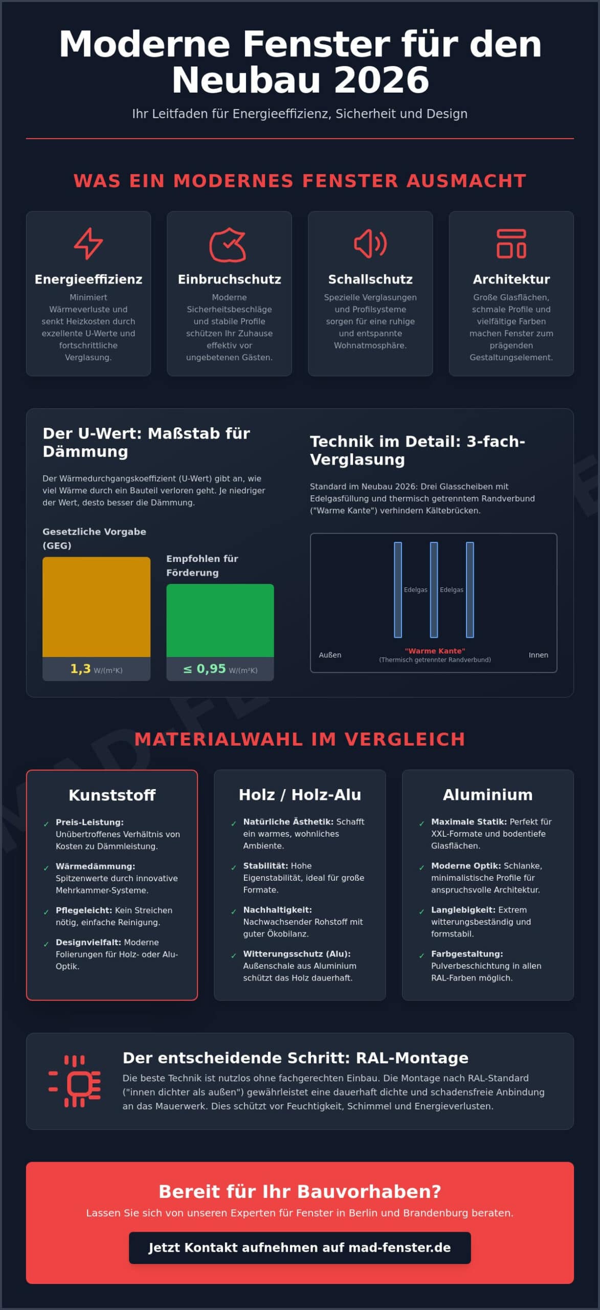Moderne Fenster für den Neubau 2026: Der ultimative Ratgeber für Bauherren