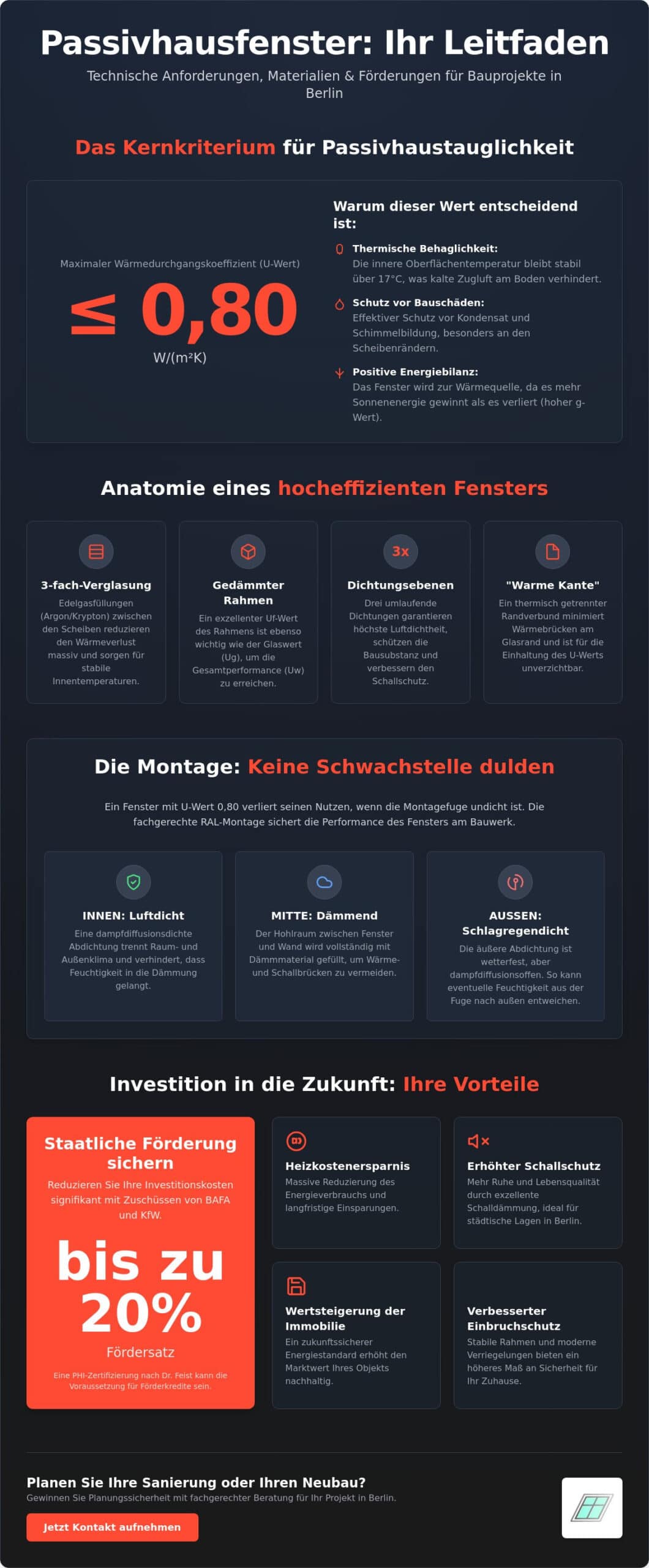 Fenster für Passivhaus Anforderungen: Technik, U-Werte und Montage-Leitfaden 2026