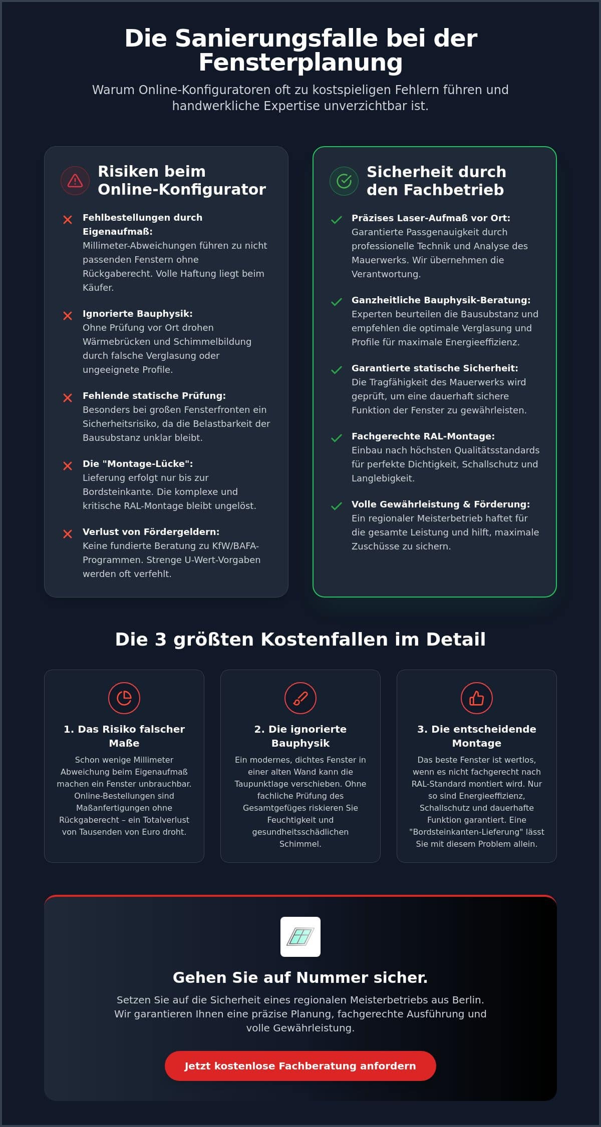 Fenster online konfigurieren: Warum Bequemlichkeit oft teuer wird (Nachteile & Risiken)
