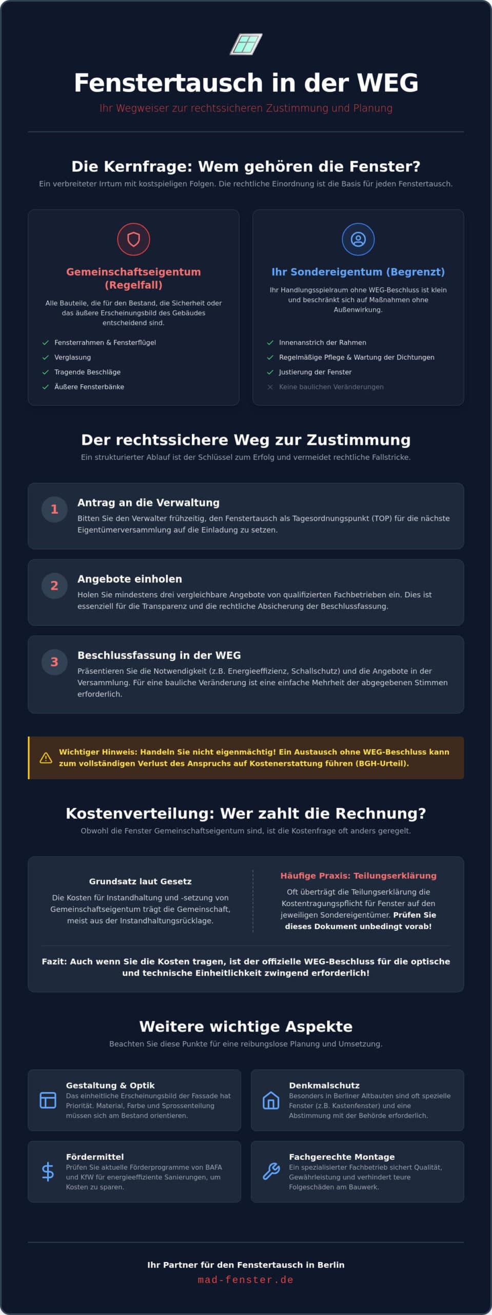 Fenstertausch in der WEG: So erhalten Sie die Zustimmung für neue Fenster (2026)