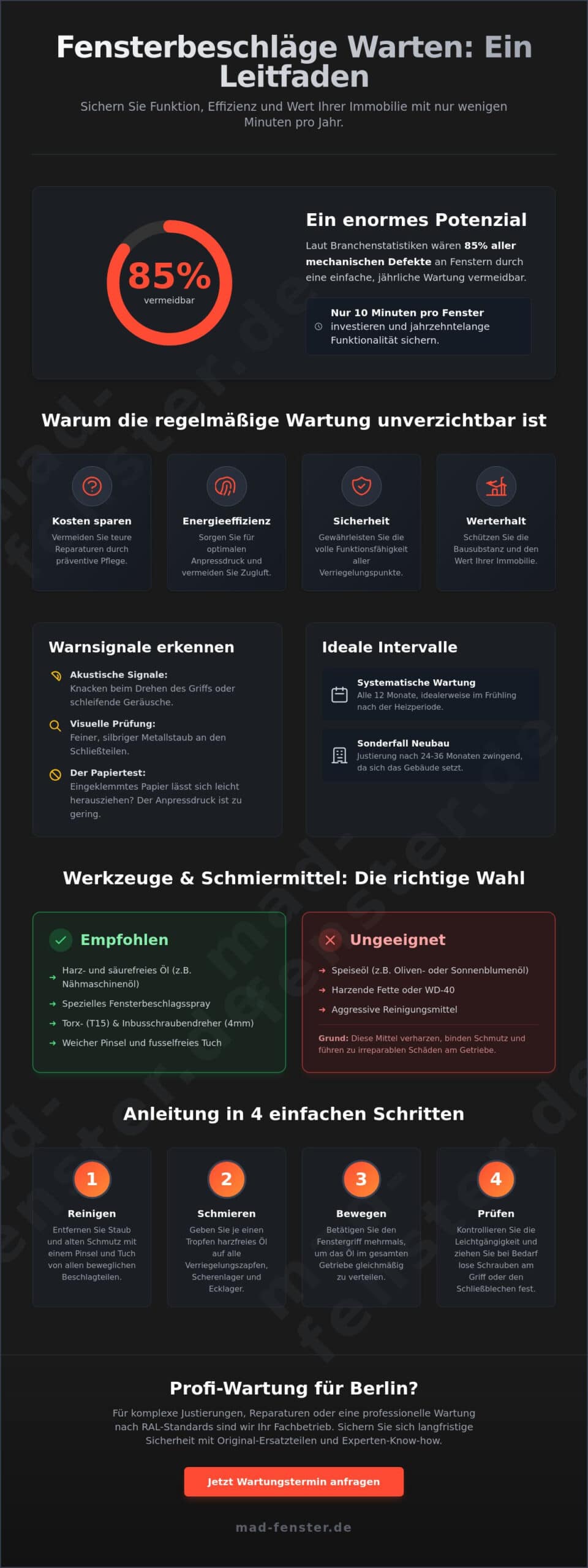 Fensterbeschläge warten: Die Profi-Anleitung für langlebige Fenster (2026)