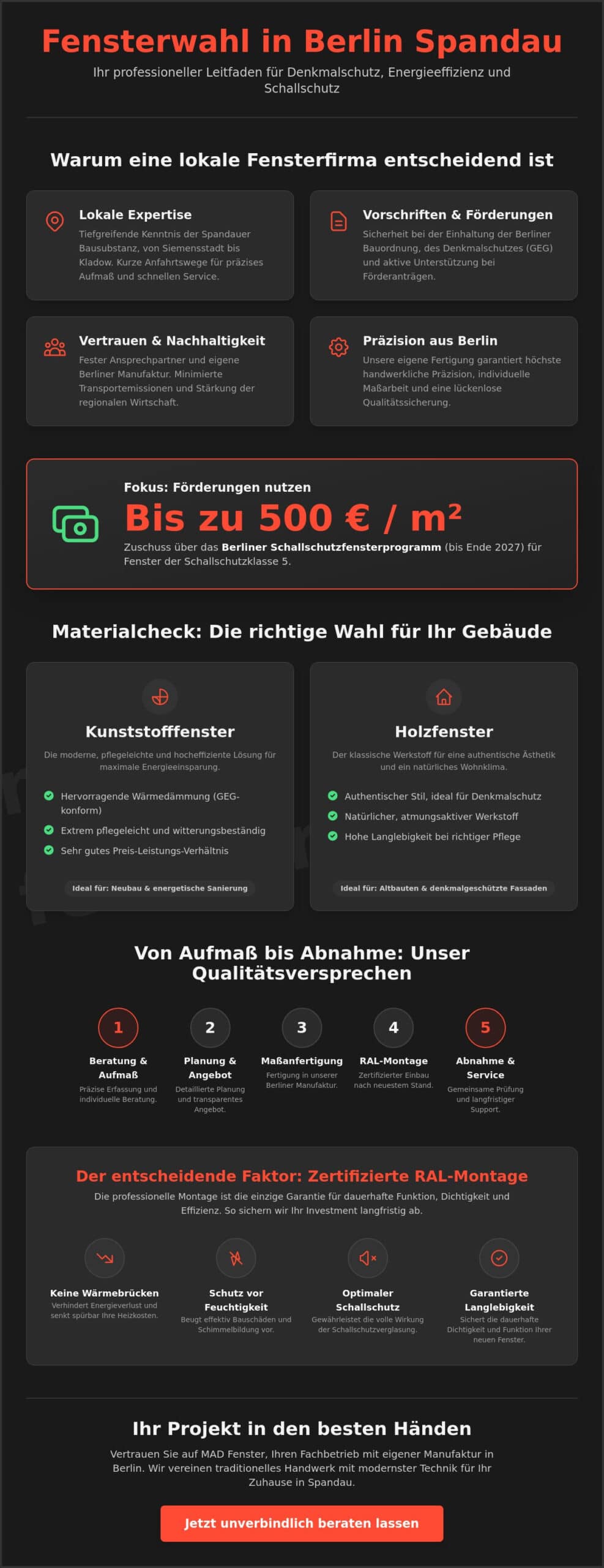 Fenster Firma Berlin Spandau: Ihr Experte für Maßarbeit & Montage 2026